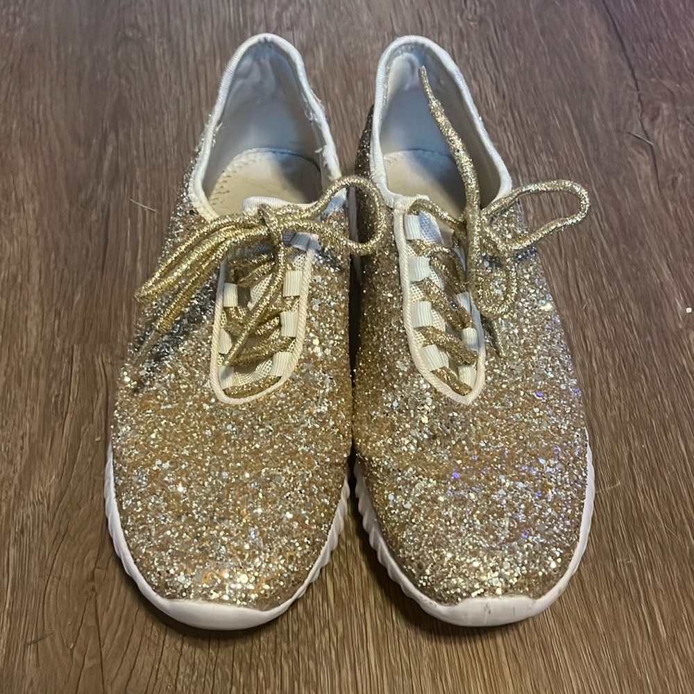 Gold sequence sneakers